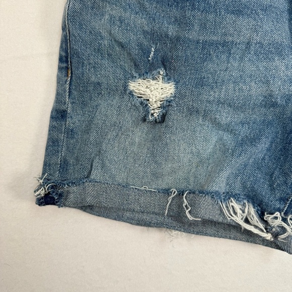 Abercrombie & Fitch The Boyfriend Mid Rise Jean Shorts Size 24/00 Raw Rolled Hem - Picture 10 of 10